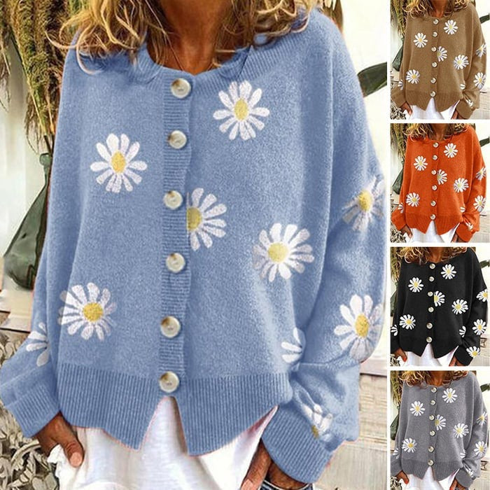 Angel™  Cute Cardigan With Daisies