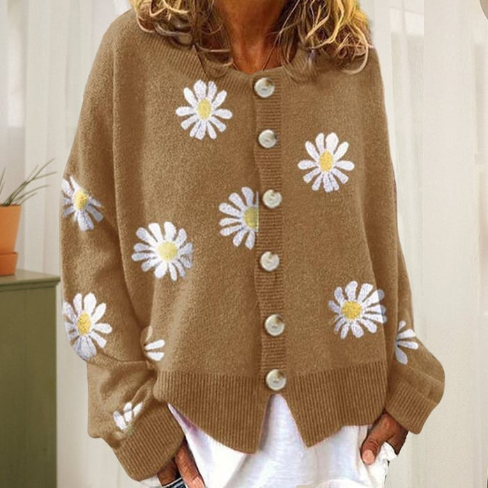 Angel™  Cute Cardigan With Daisies