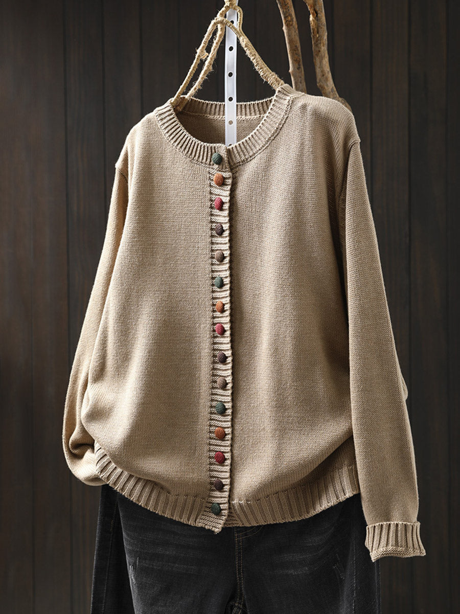 Briar™ Knitted Cardigan With Colorful Buttons