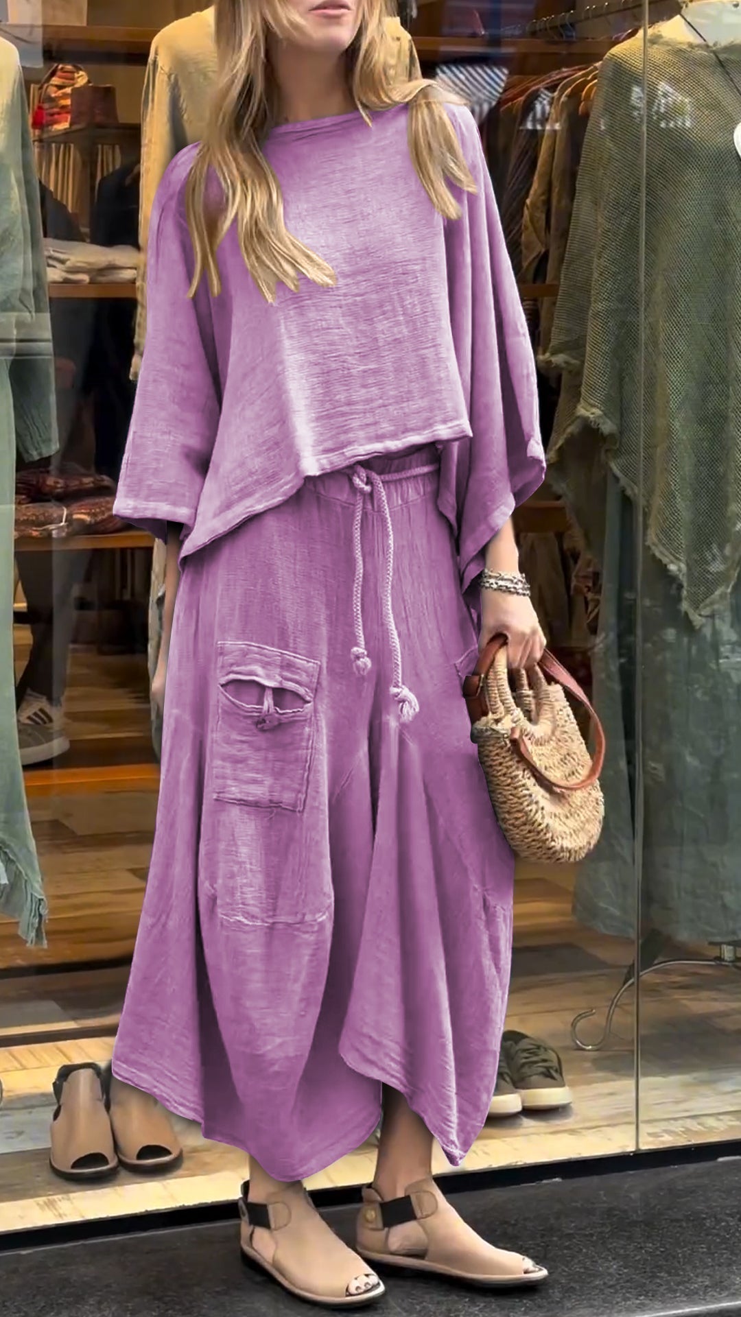 Zelora™ Flowing Casual Two-Piece Set