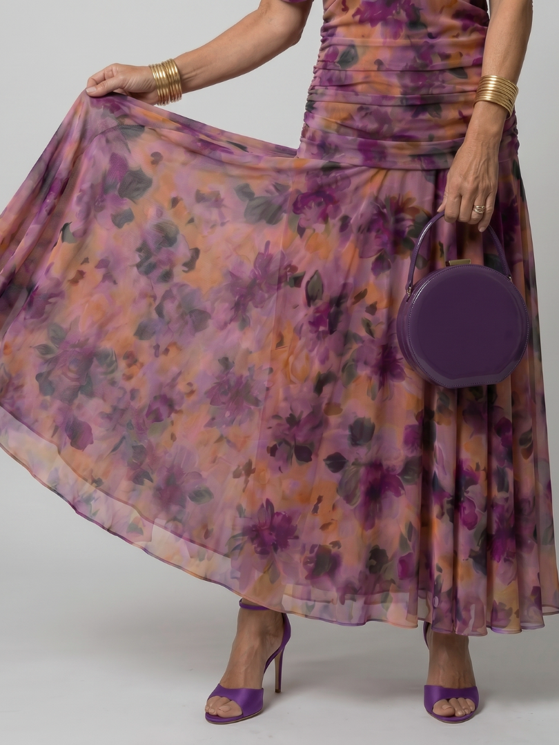 Faye | Abito Midi Fluttuante Spalle Scoperte