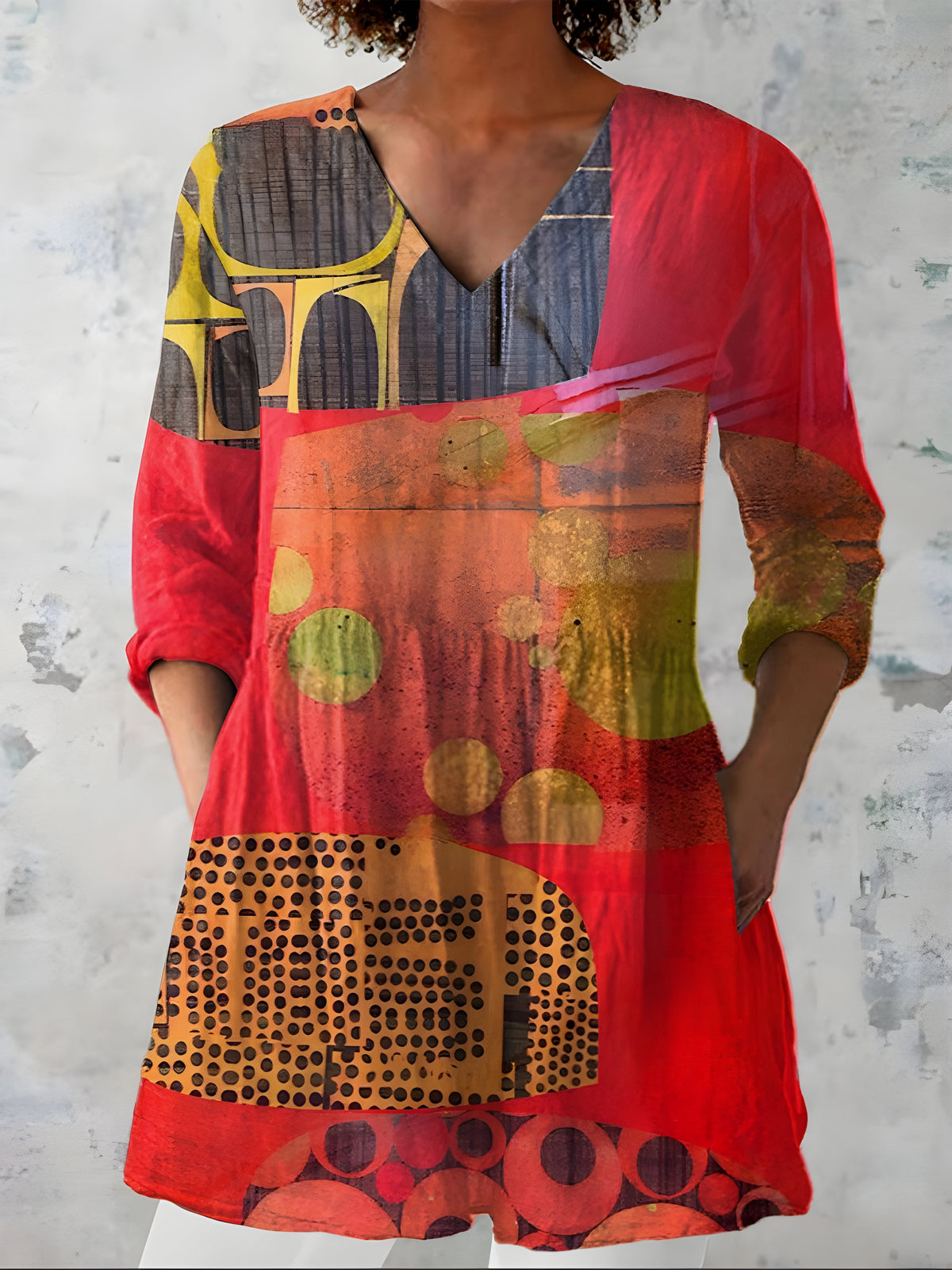 Maria | Blusa Lunga con Scollatura a V