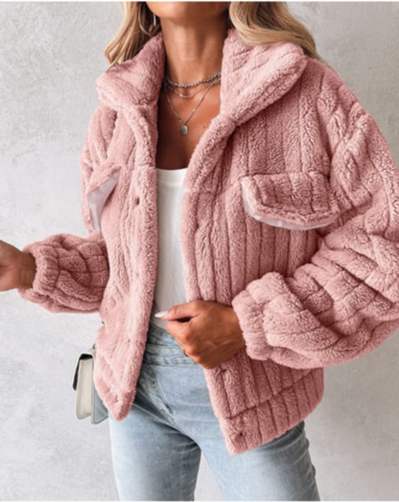 Florienne™ Fuzzy Single-Breasted Coat