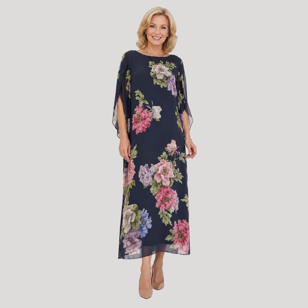 Sabrina | Vestito Maxi Midnight Bloom