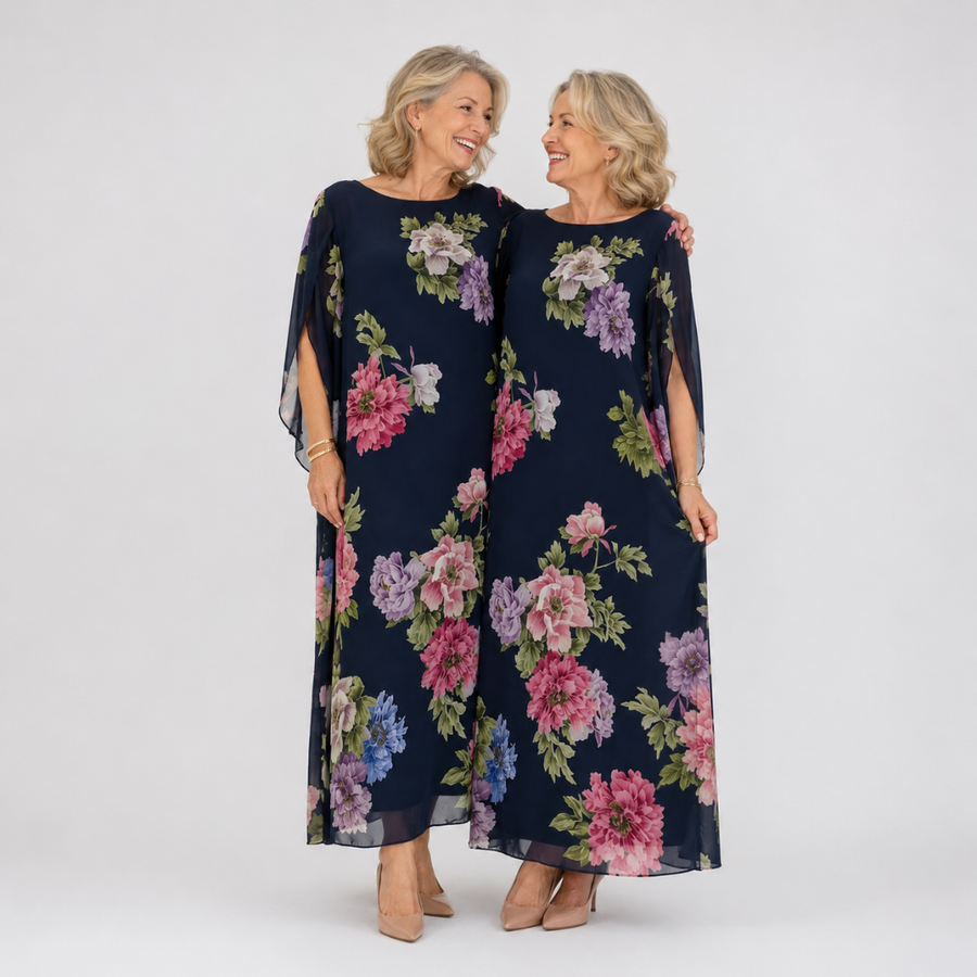 Sabrina | Vestito Maxi Midnight Bloom