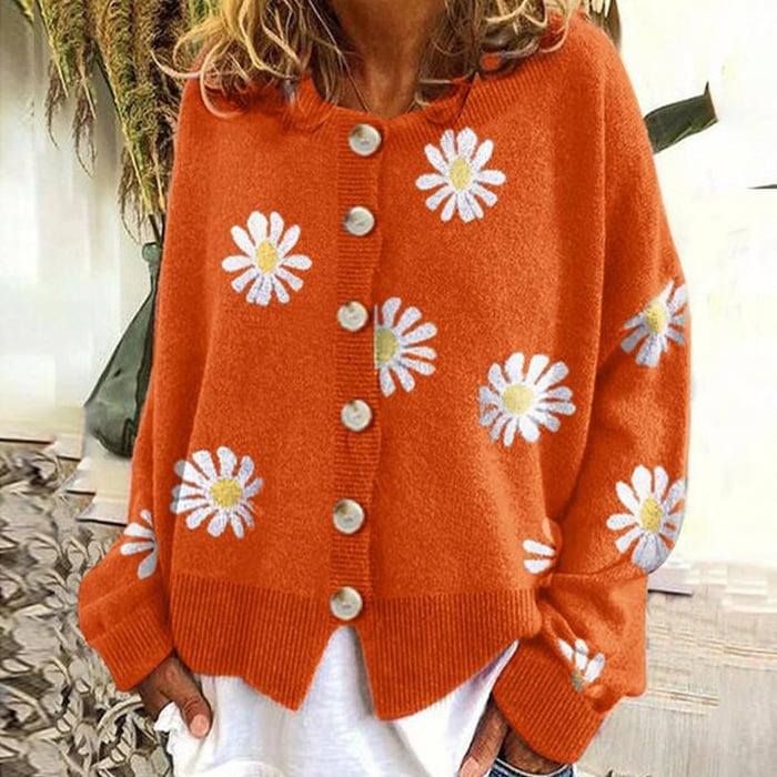 Angel™  Cute Cardigan With Daisies