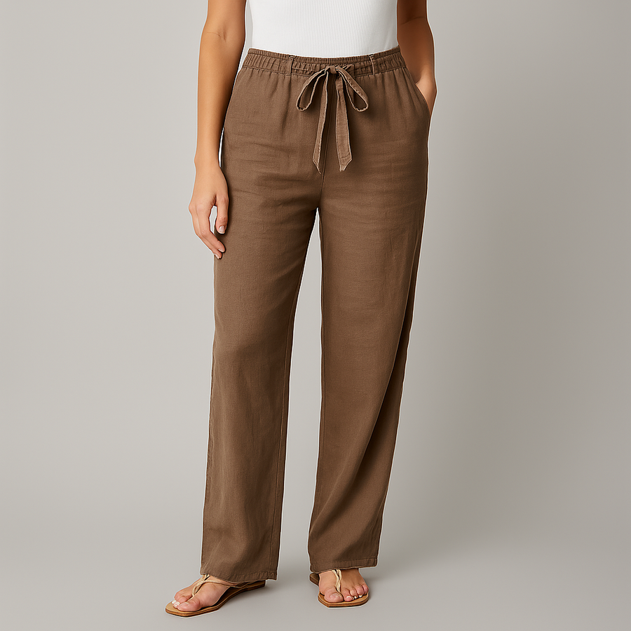 Sienna™ Elegant Tie Waist Linen Pants