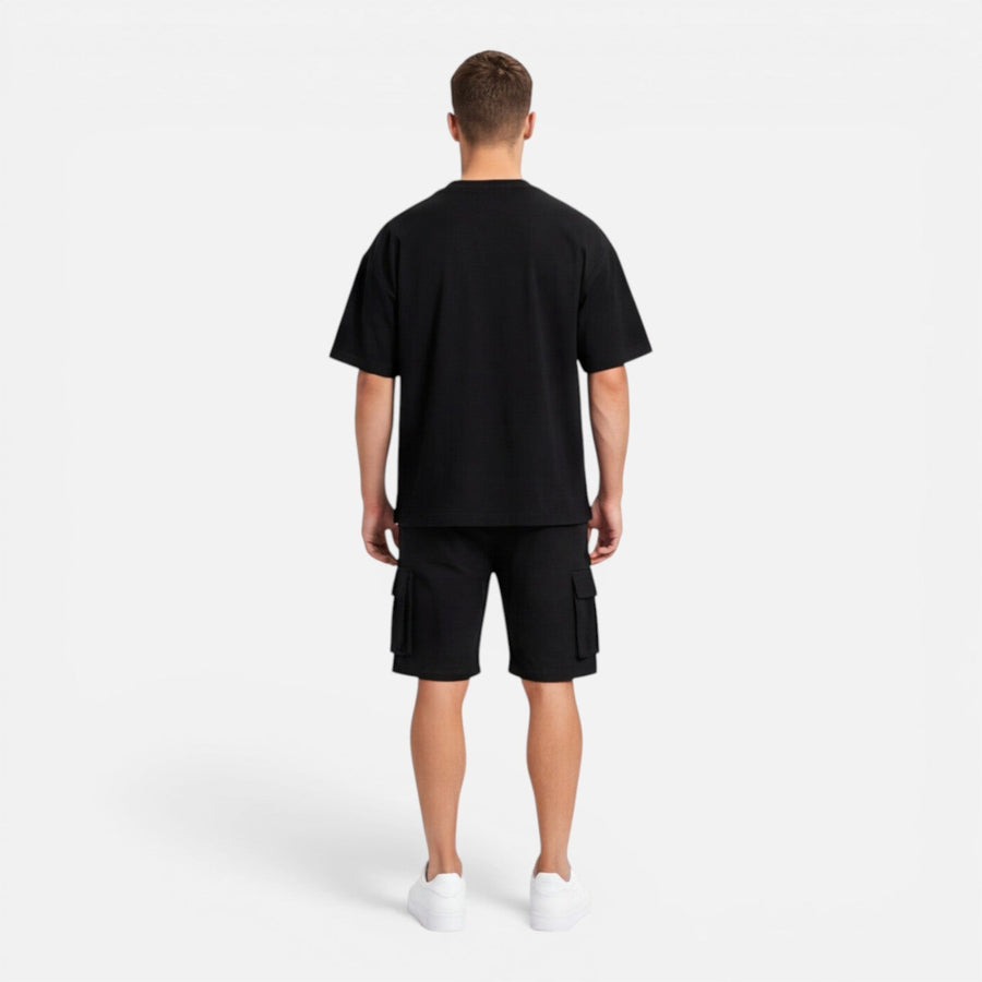 Completo Uomo T-Shirt e Pantaloncini Cargo Estivo Casual