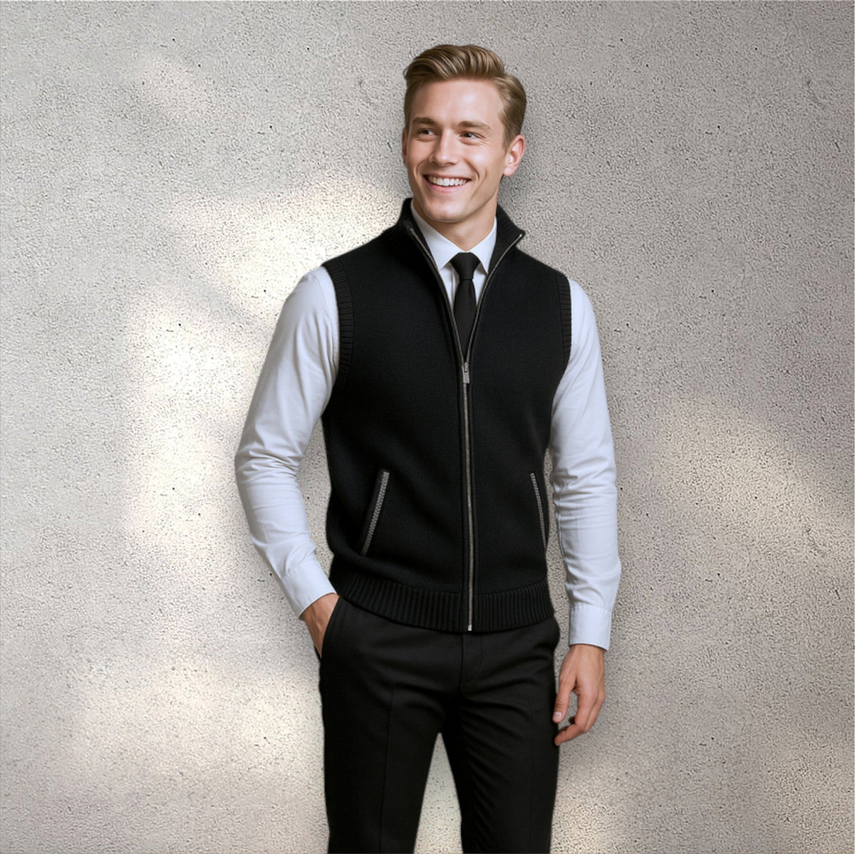 Erwin | Gilet con collo alto e zip