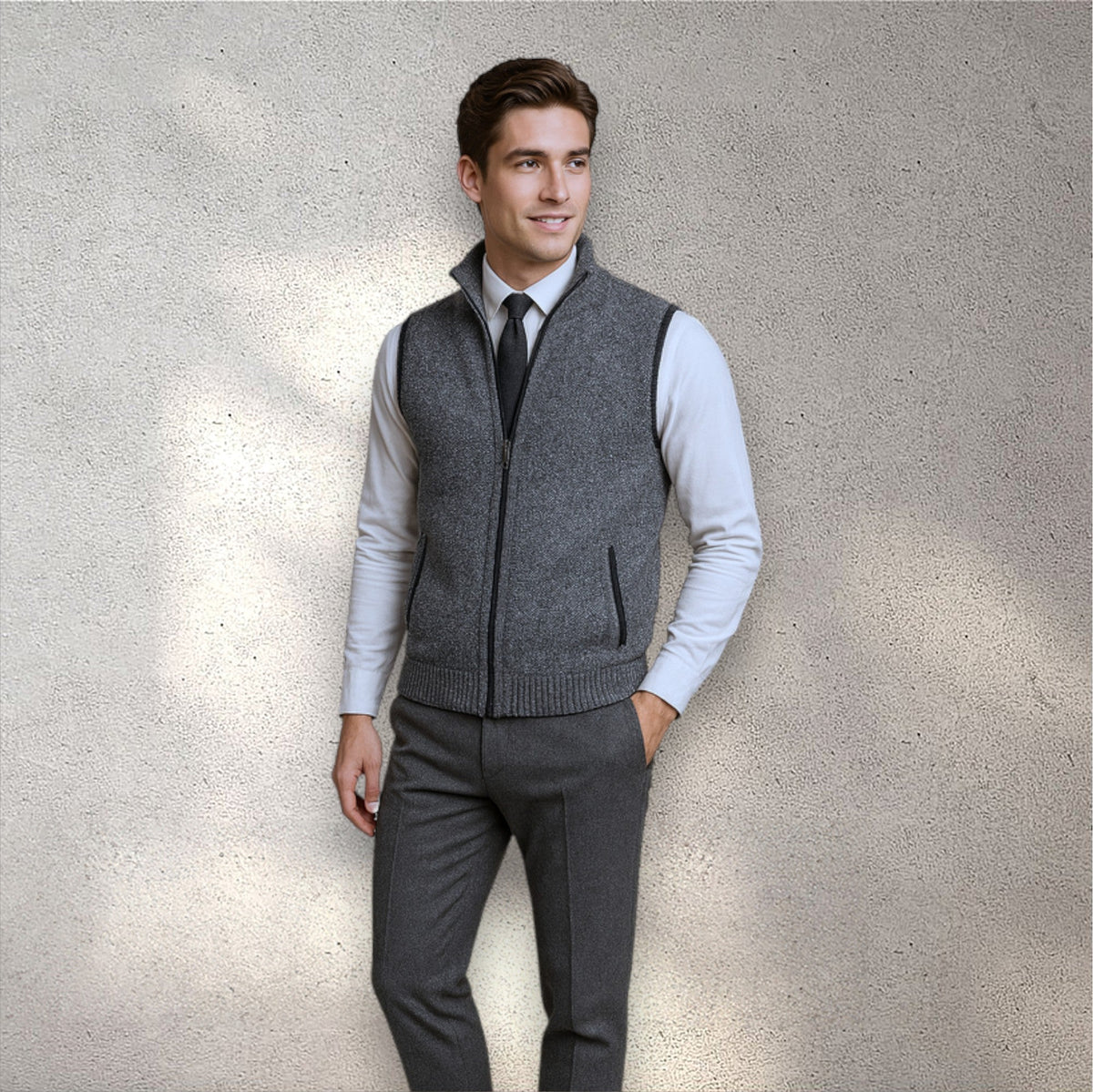 Erwin | Gilet con collo alto e zip