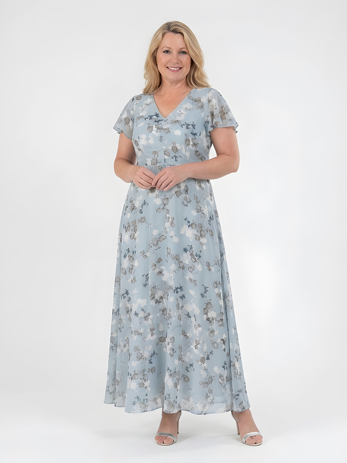 Mariam | Vestito Maxi in Chiffon Floreale