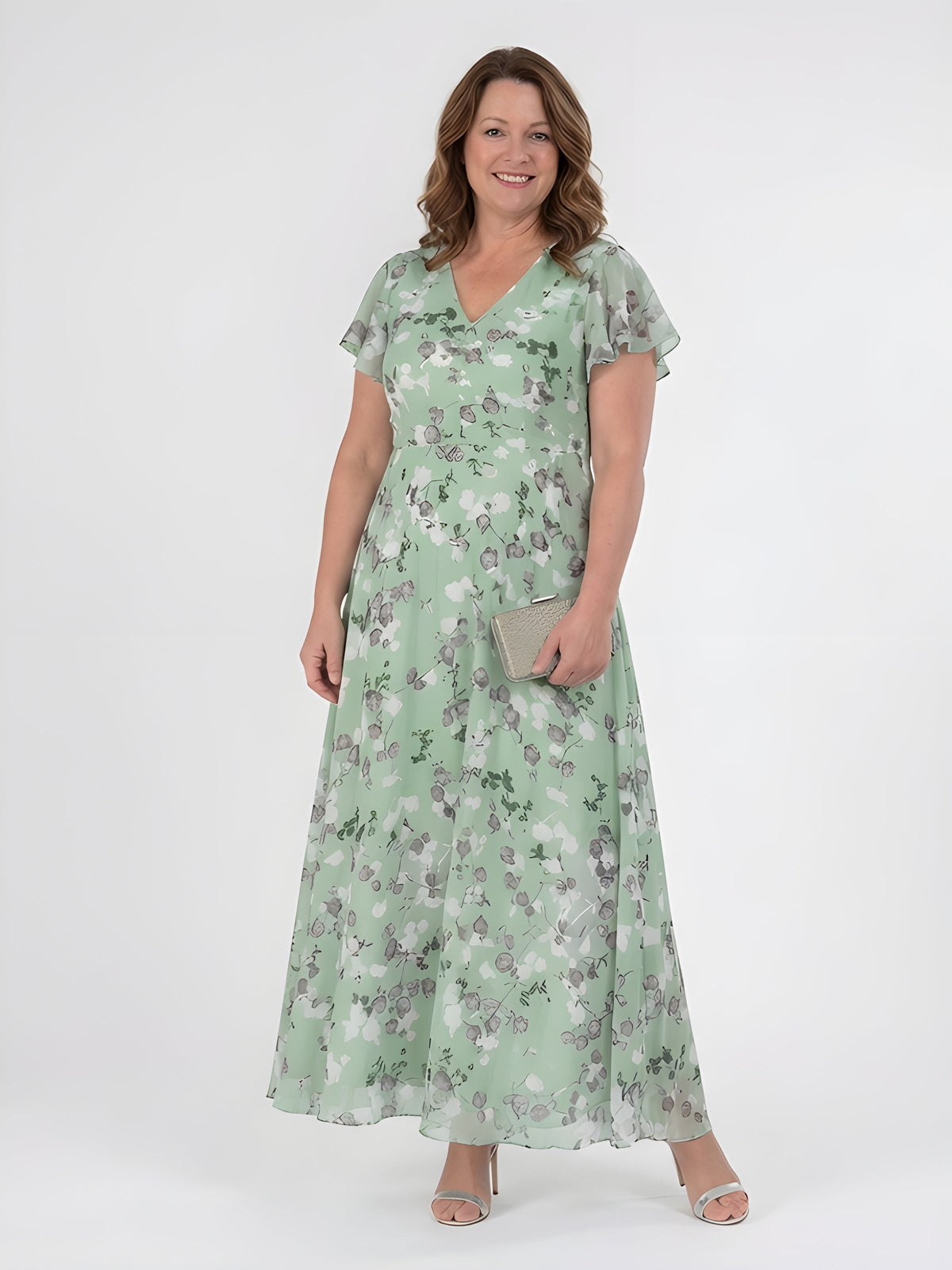 Mariam | Vestito Maxi in Chiffon Floreale
