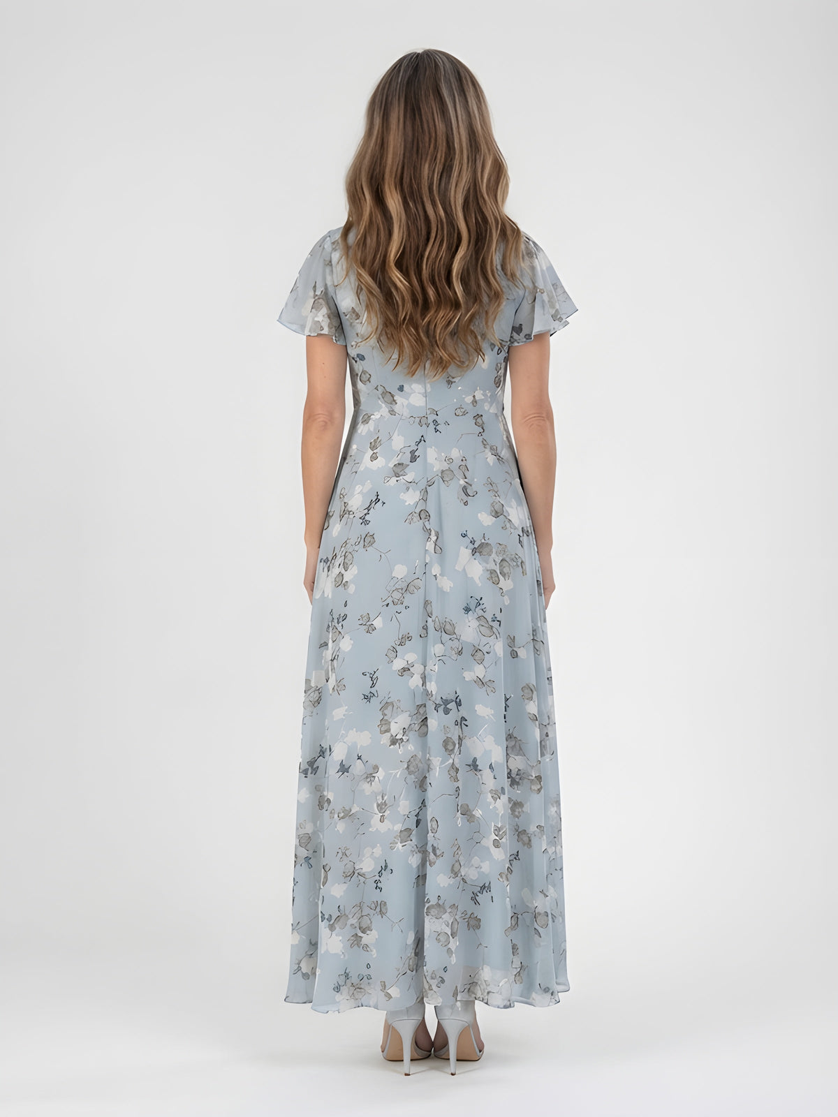 Mariam | Vestito Maxi in Chiffon Floreale