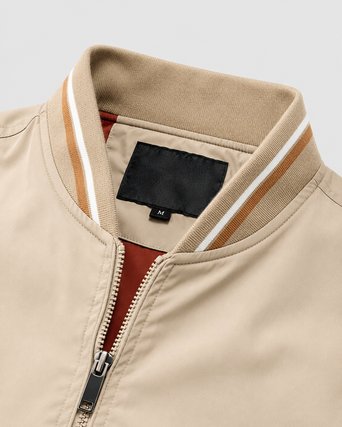 Giacca Bomber Uomo Classica con Bordi a Coste
