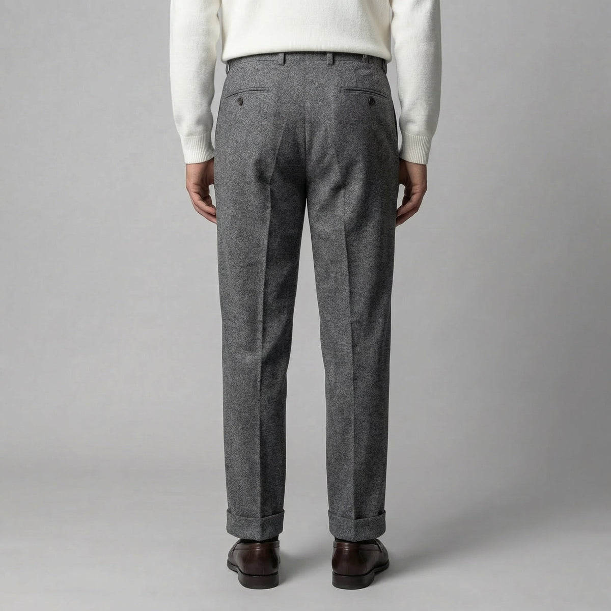 Pantaloni Uomo Eleganti con Pince e Regolatori Laterali