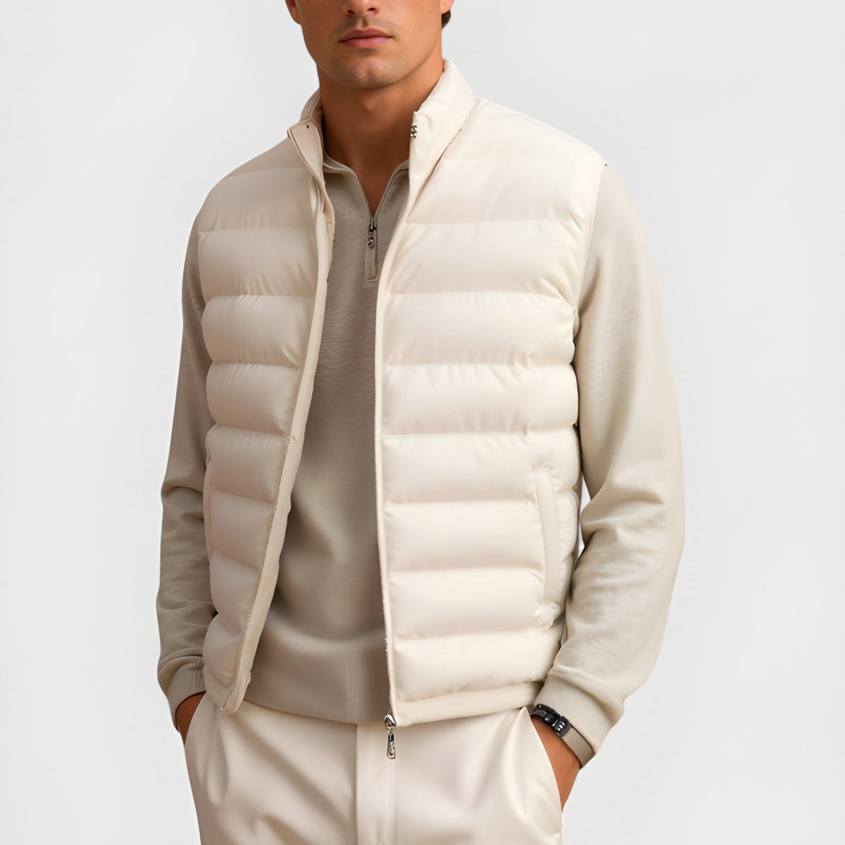 Gilet Piumino Uomo Leggero in Piuma d'Anatra Smanicato