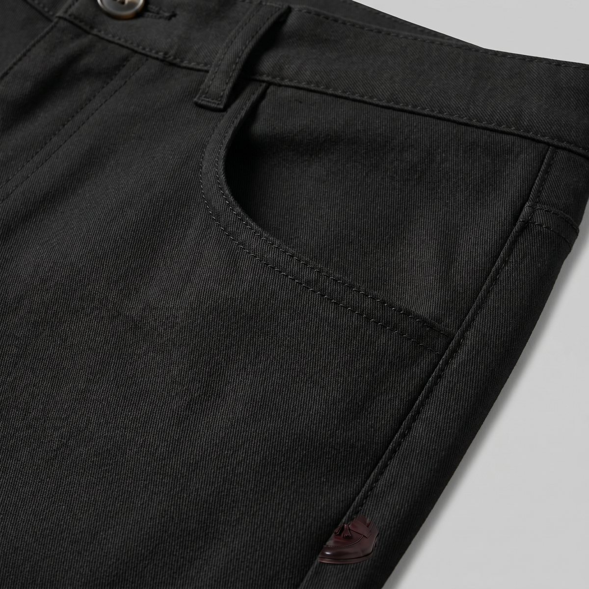 Pantaloni Chino Uomo Gamba Dritta in Misto Cotone