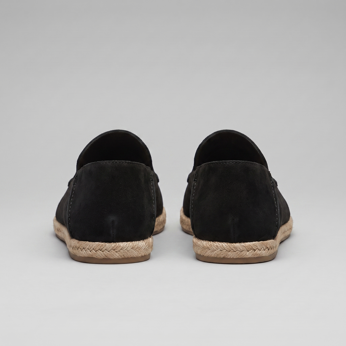 Mocassini Uomo in Camoscio Espadrillas Suola in Corda