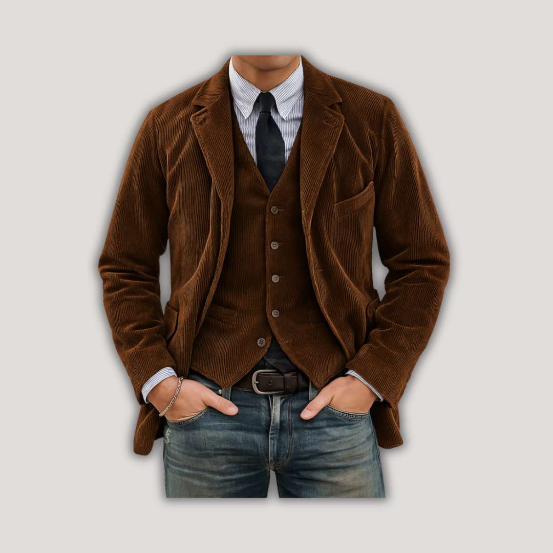 Alessio | Set Blazer e Gilet in Velluto