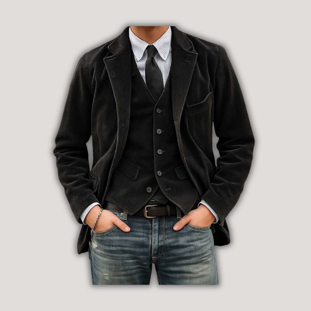 Alessio | Set Blazer e Gilet in Velluto