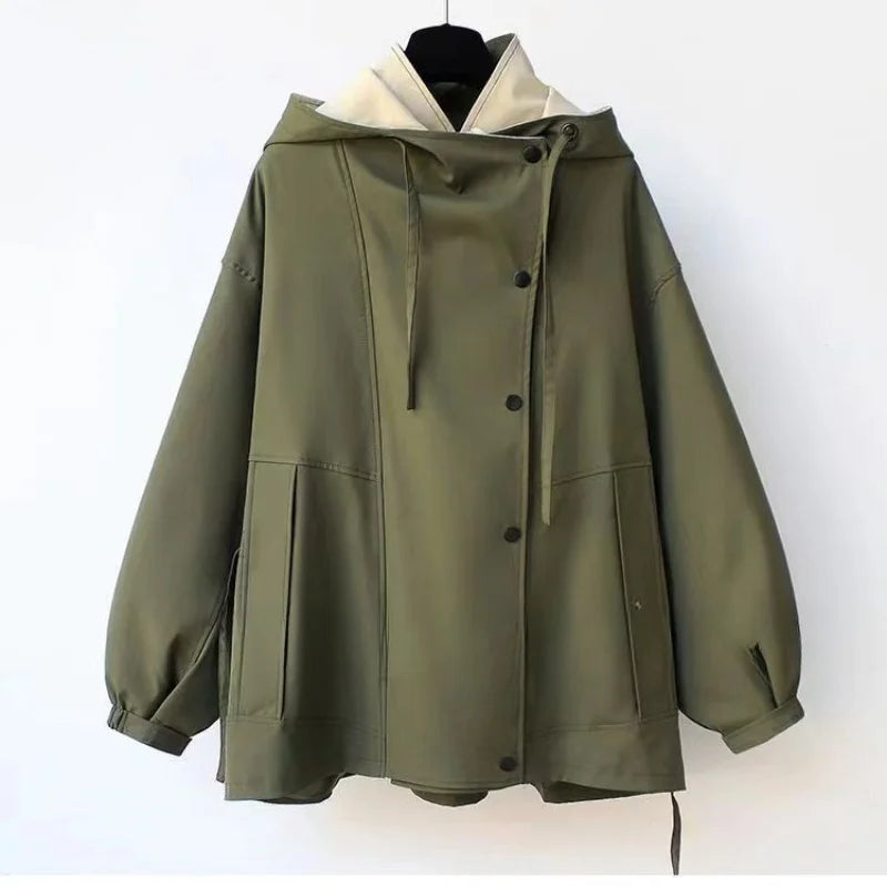Xiandra™ Trendy Hooded Windbreaker Coat
