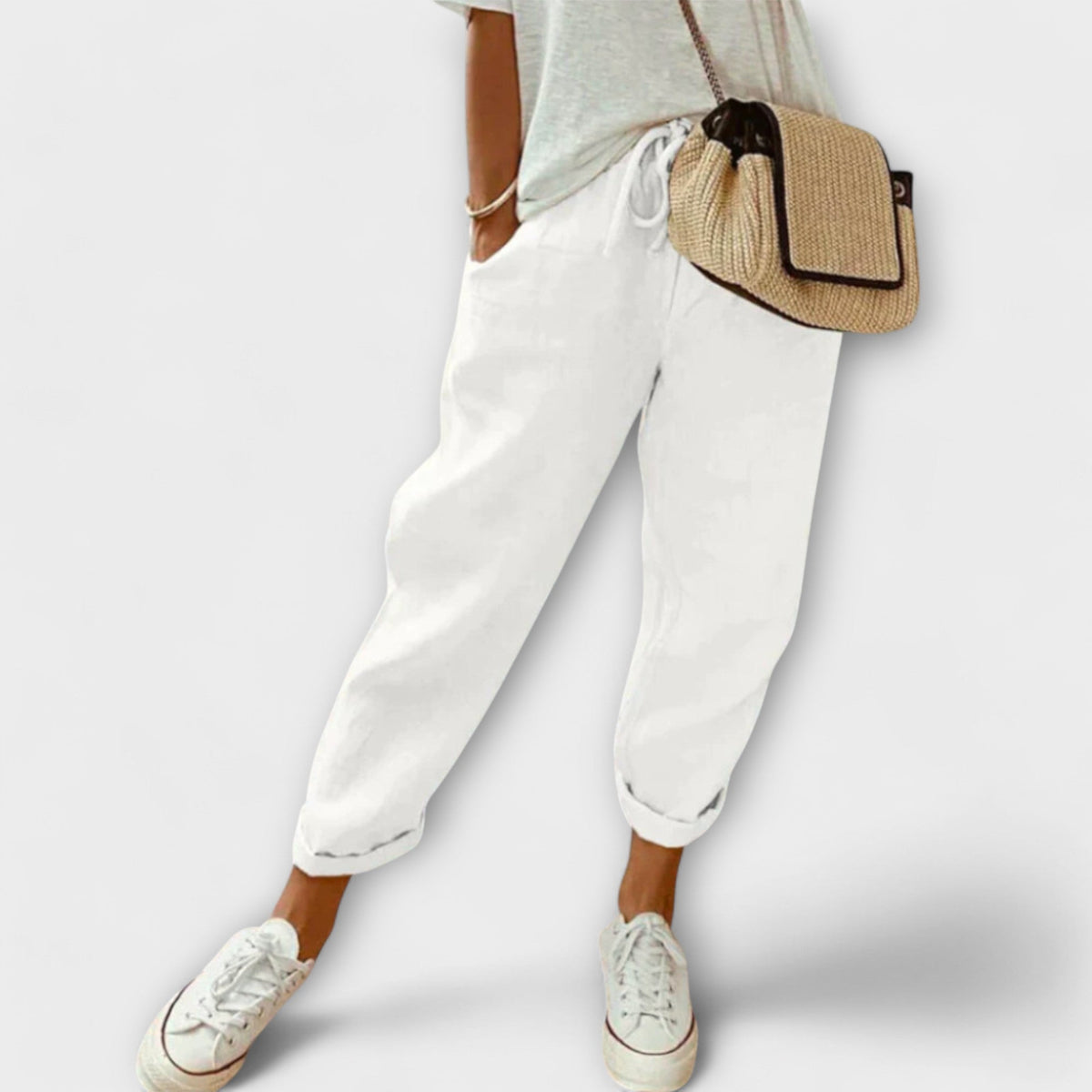 Pantaloni in Lino Relaxed Ruby™