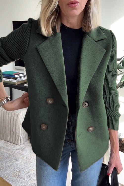 Camryn™ Elegant Knit-Sleeve Blazer