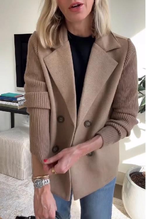 Camryn™ Blazer Elegante con Maniche in Maglia