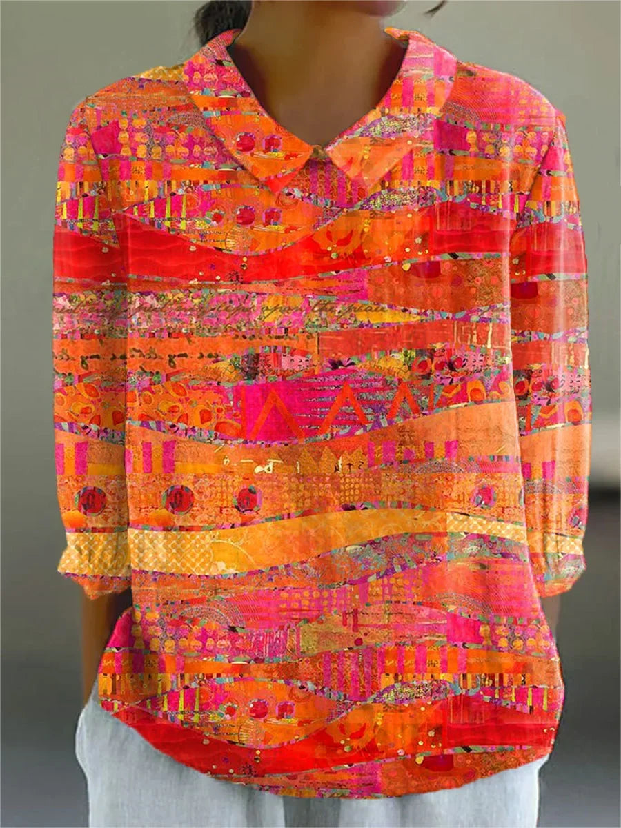 Alena™ Vibrant Mosaic Blouse