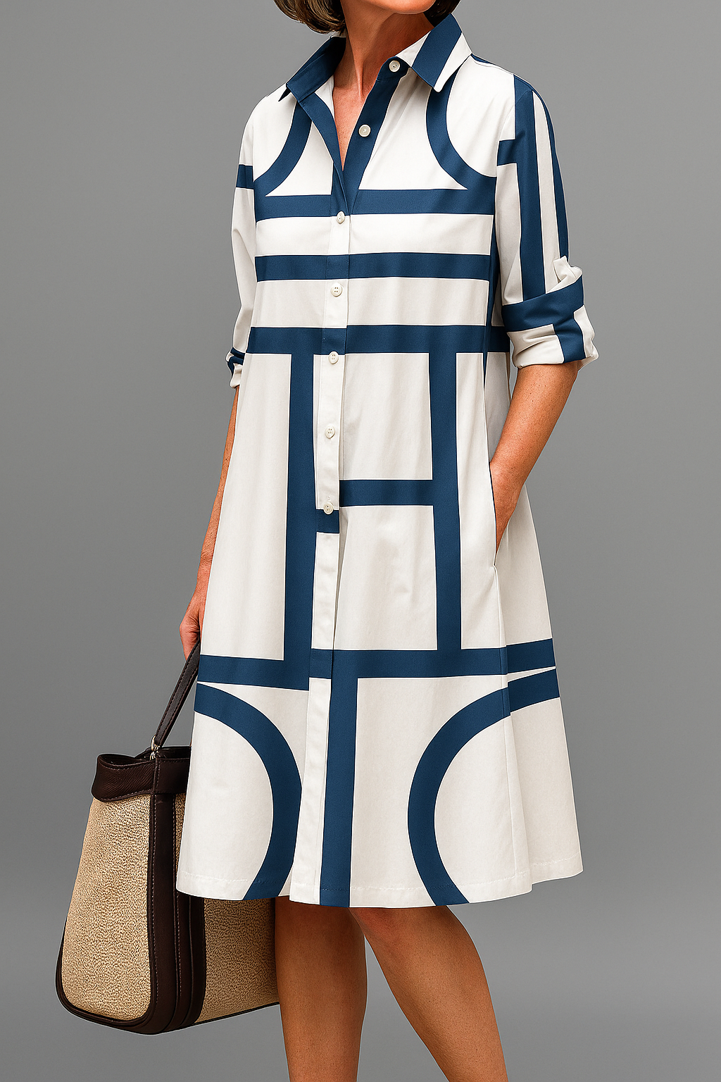 Arabella™ Geometric Midi Dress