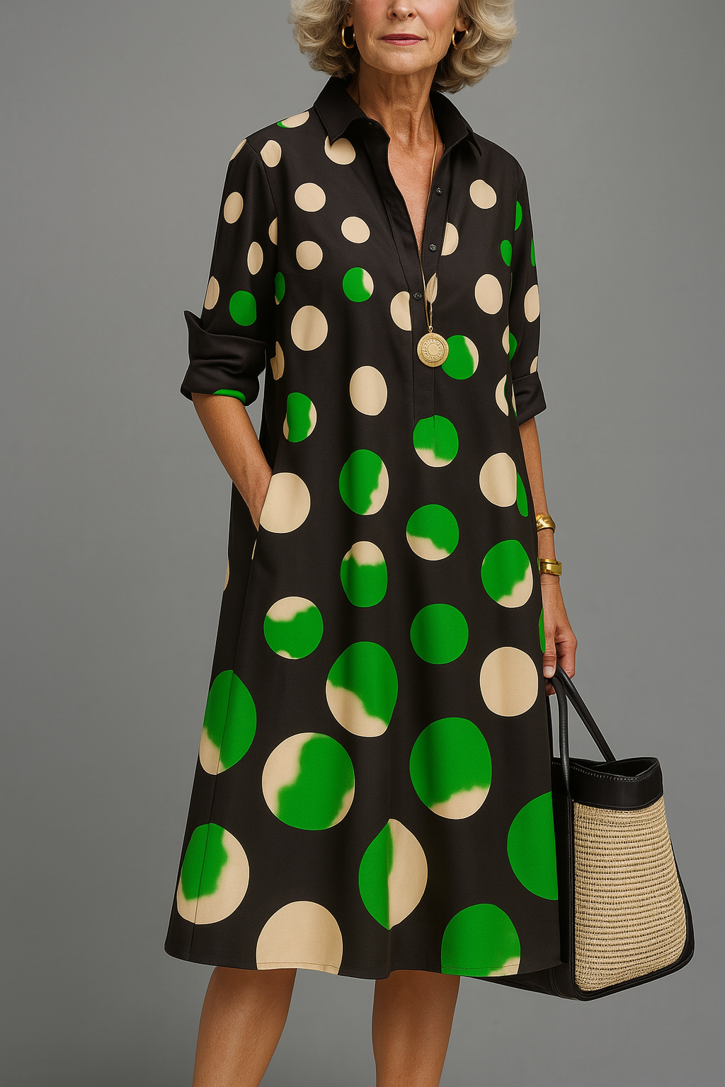 Anastasia™ Polka Midi Dress