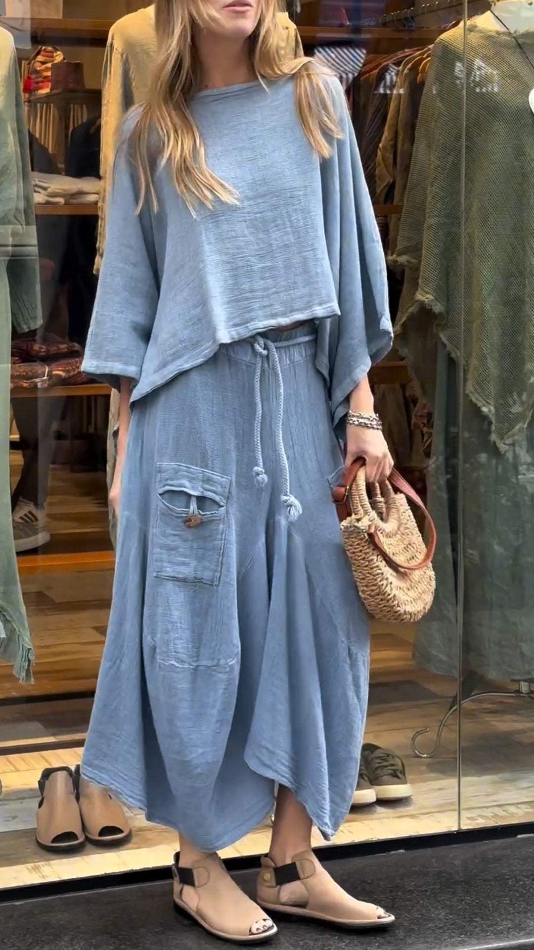 Zelora™ Flowing Casual Two-Piece Set