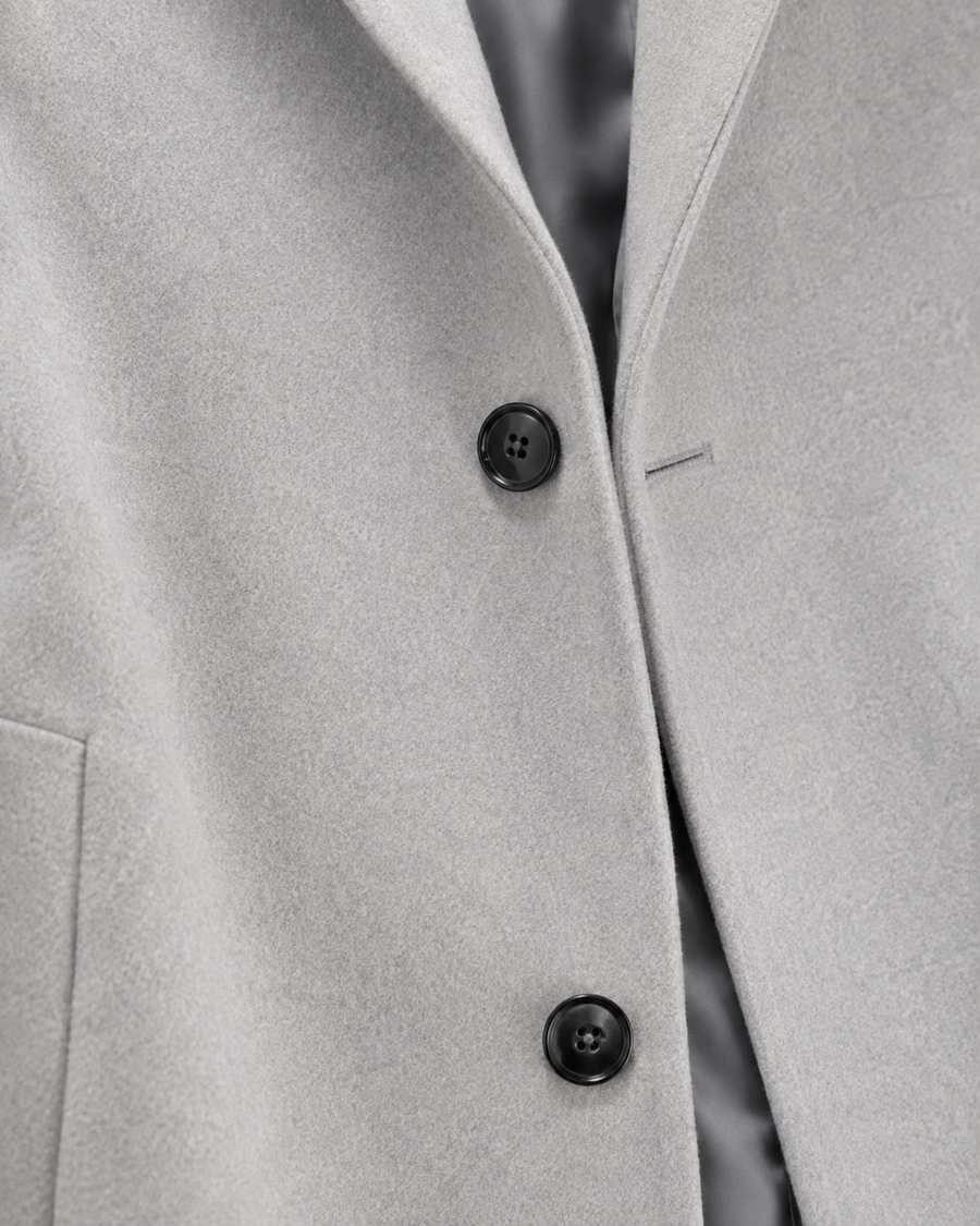 Cappotto Uomo Lungo Monopetto Revers Taglio Sartoriale