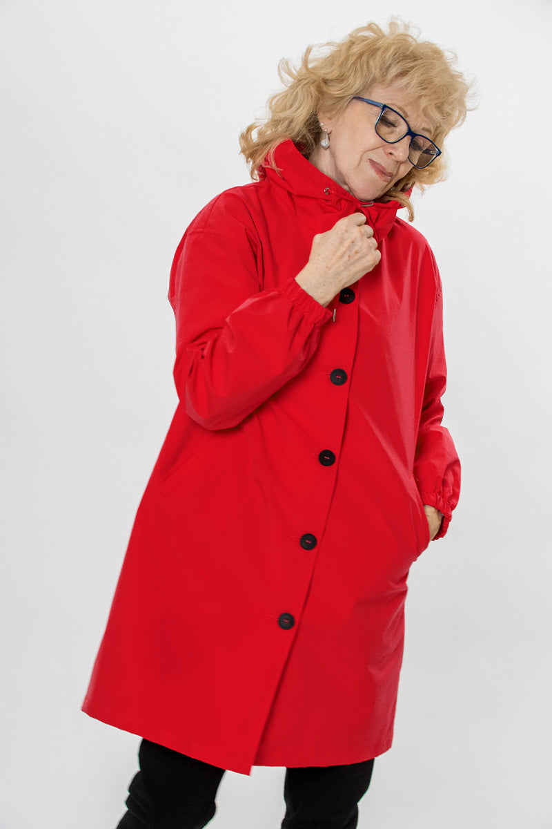 Rachel™ Water-Resistant Oversized Hooded Windbreaker