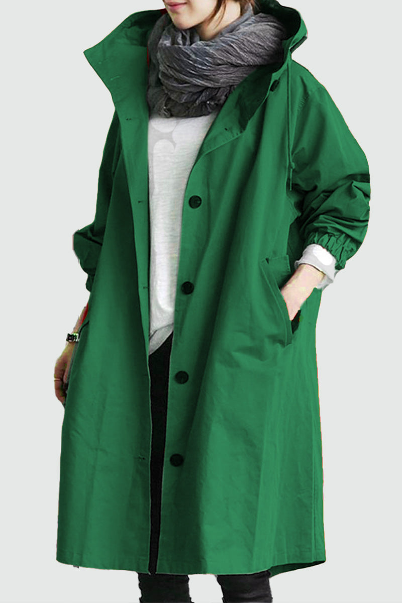 Rachel™ Water-Resistant Oversized Hooded Windbreaker