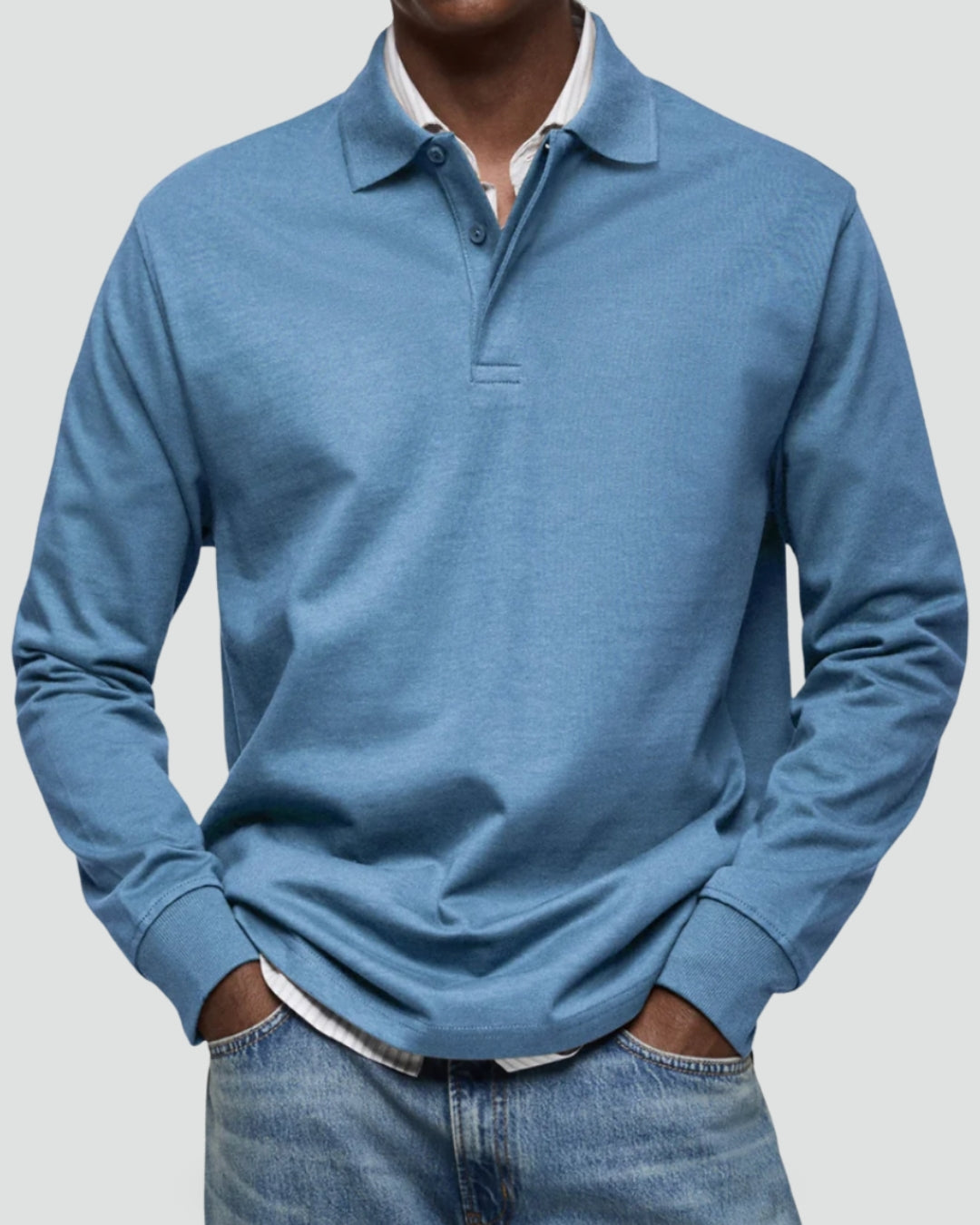Polo Uomo a Maniche Lunghe dal Design Elegante