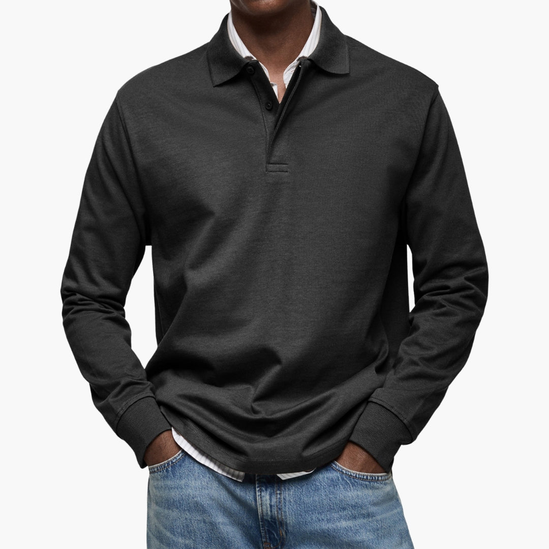 Polo Uomo a Maniche Lunghe dal Design Elegante