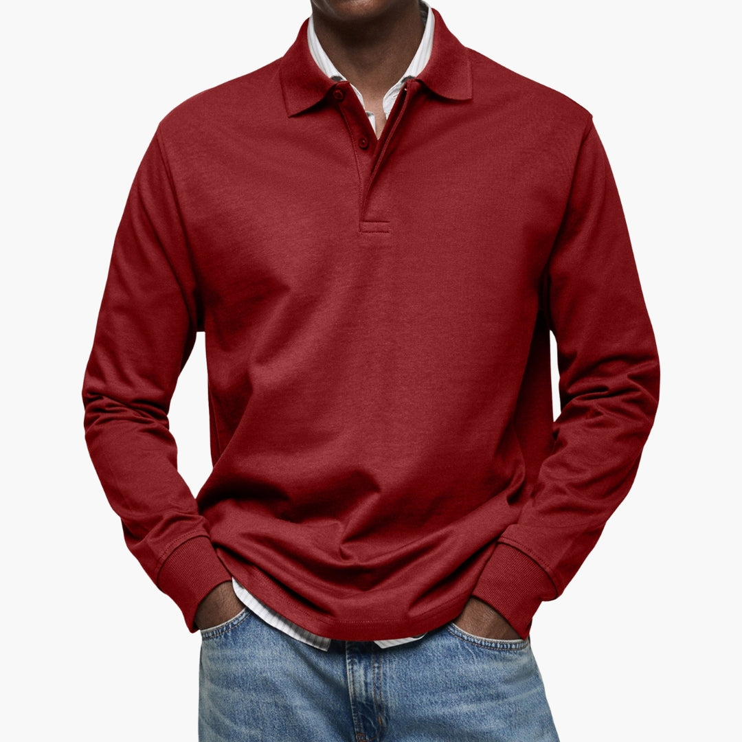 Polo Uomo a Maniche Lunghe dal Design Elegante