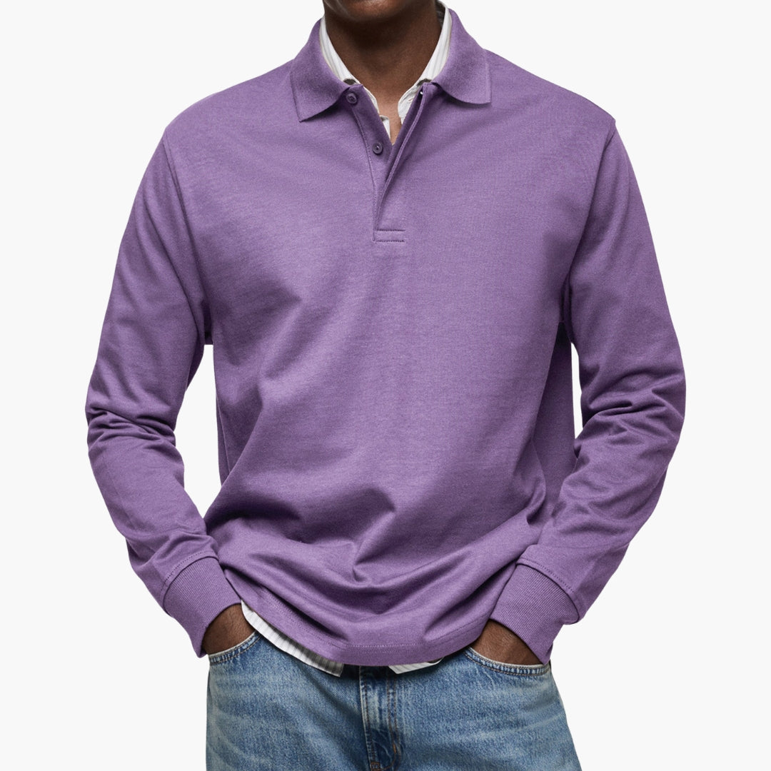 Polo Uomo a Maniche Lunghe dal Design Elegante