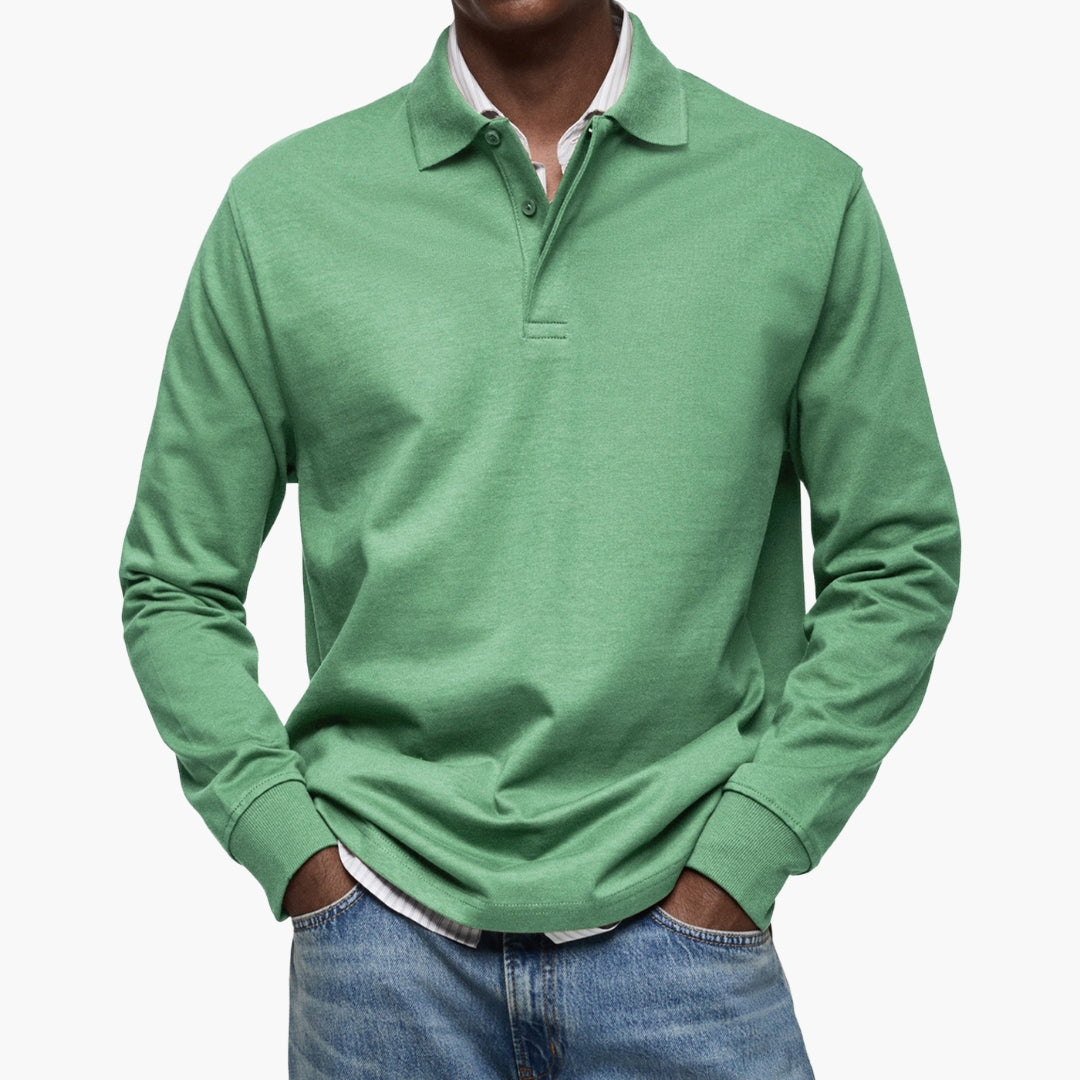 Polo Uomo a Maniche Lunghe dal Design Elegante