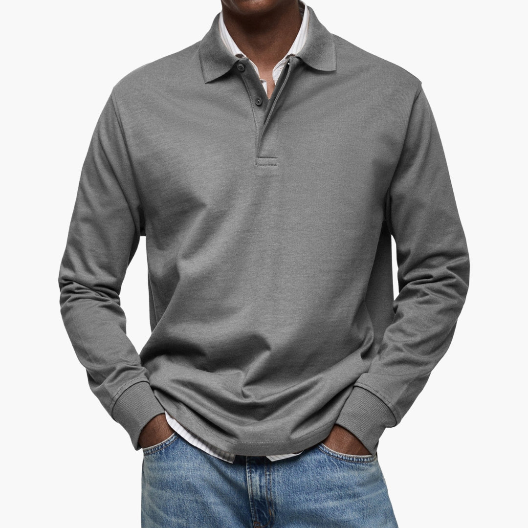 Polo Uomo a Maniche Lunghe dal Design Elegante