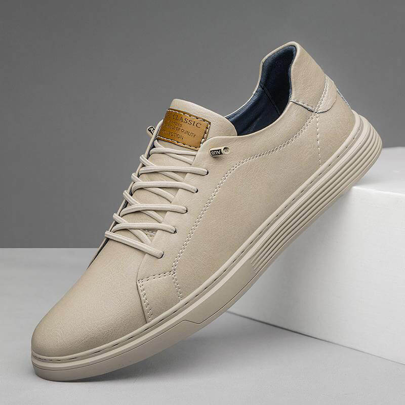 Sneaker in pelle italiana per uomini fatte a mano casual