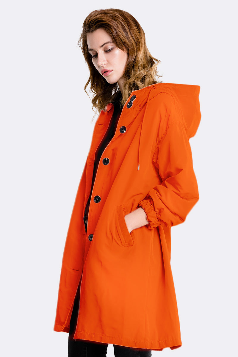 Rachel™ Water-Resistant Oversized Hooded Windbreaker