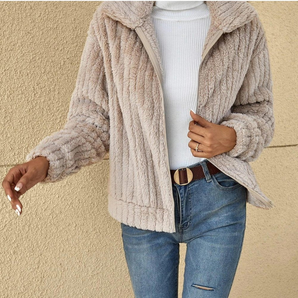 Stacey Casual Plush Cardigan