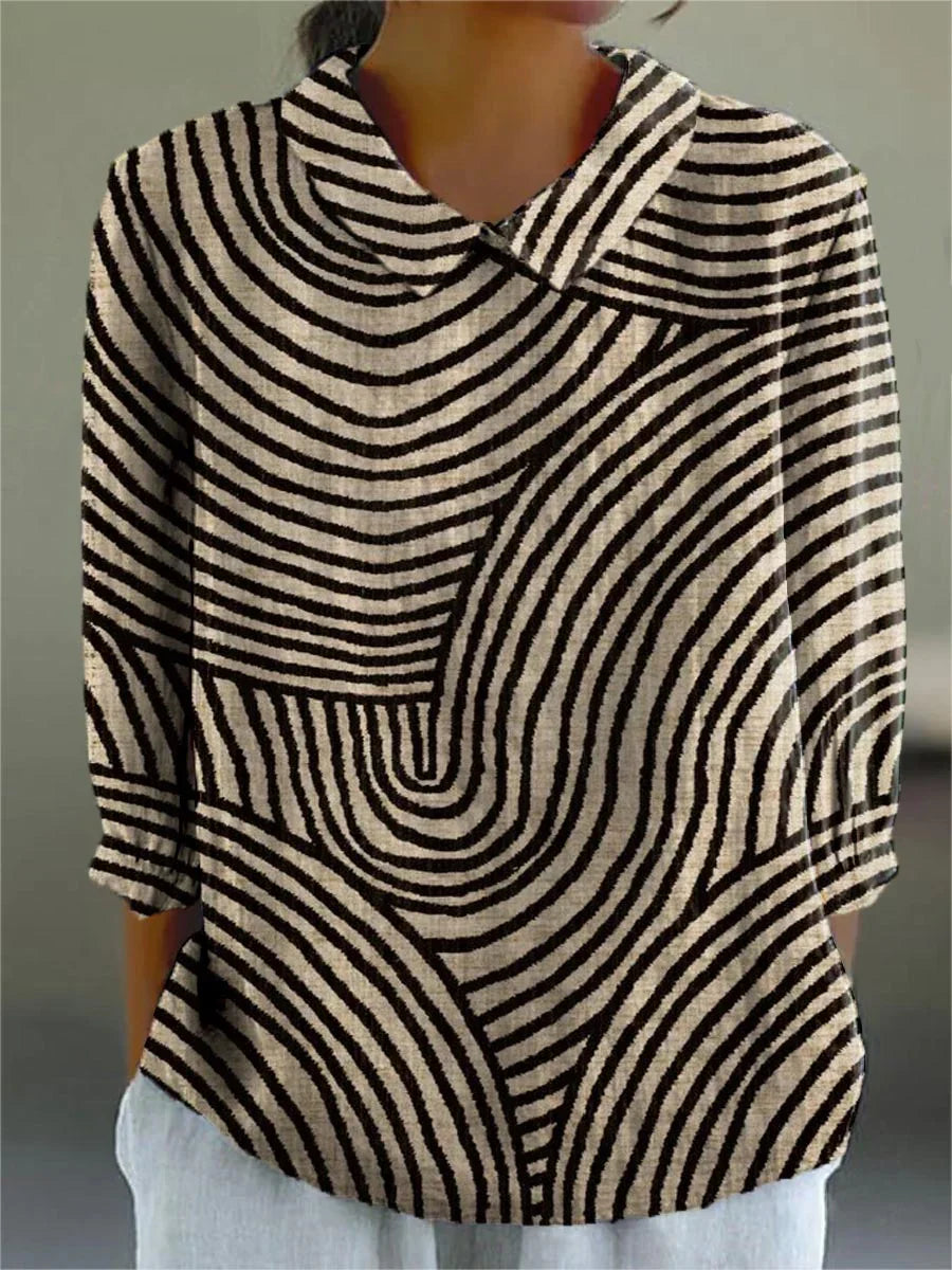 Maria™ Monochrome Wave Blouse